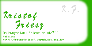 kristof friesz business card